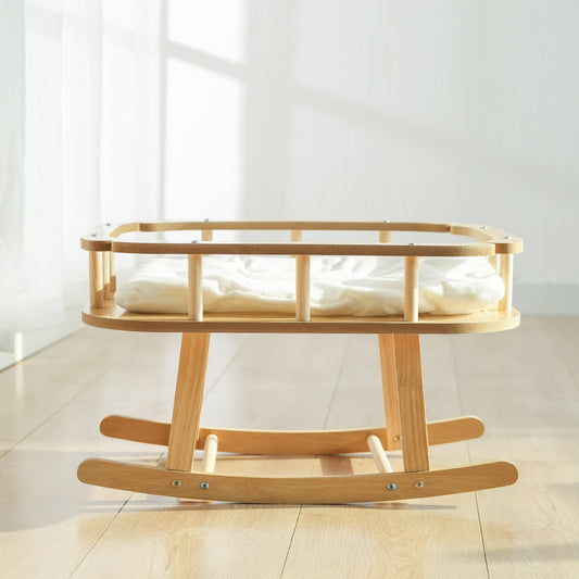 Belinana cat nest swinging bed made of natural wood with a soft cushion for ultimate pet comfort