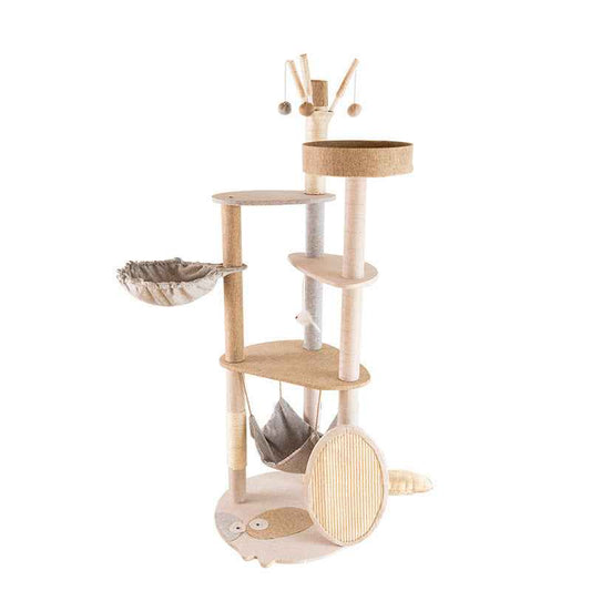 Belinana Multi-Level Cat Tree for Indoor Cats - Cozy & Stylish