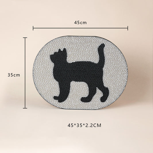 Belinana holiday cat scratching board with a black cat silhouette, measuring 45x35cm