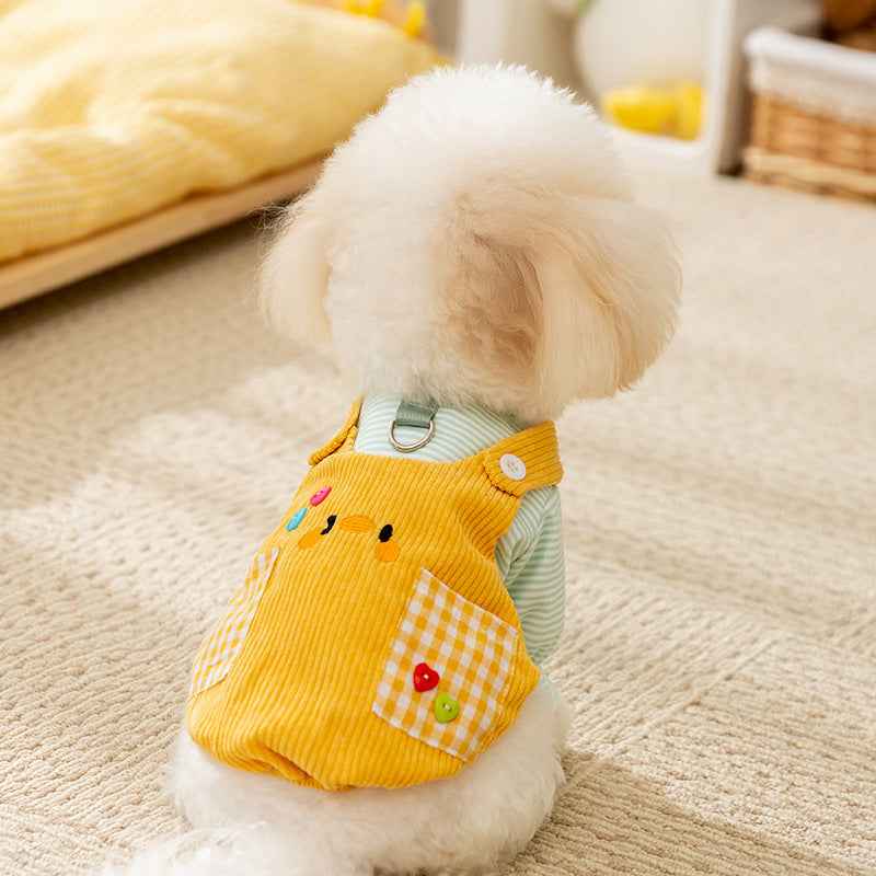 Belinana Cute Pet Overalls for Small Dogs - Warm Pinafore