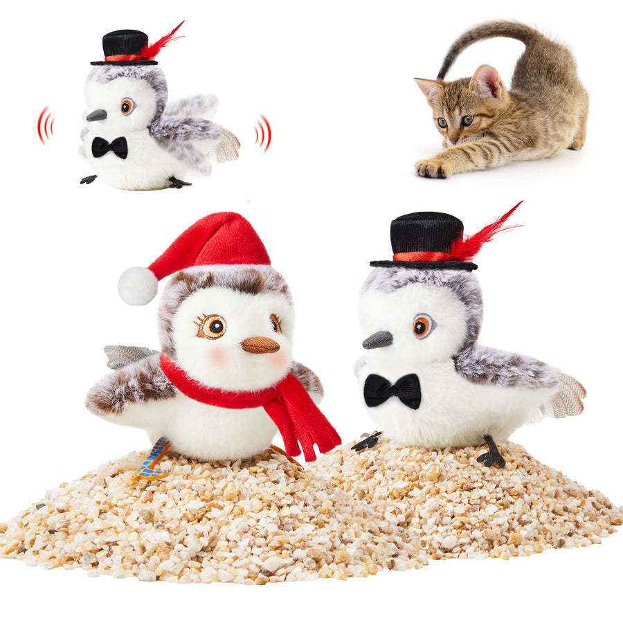 Belinana Automatic Chirp Flapping Bird Cat Toy - Interactive