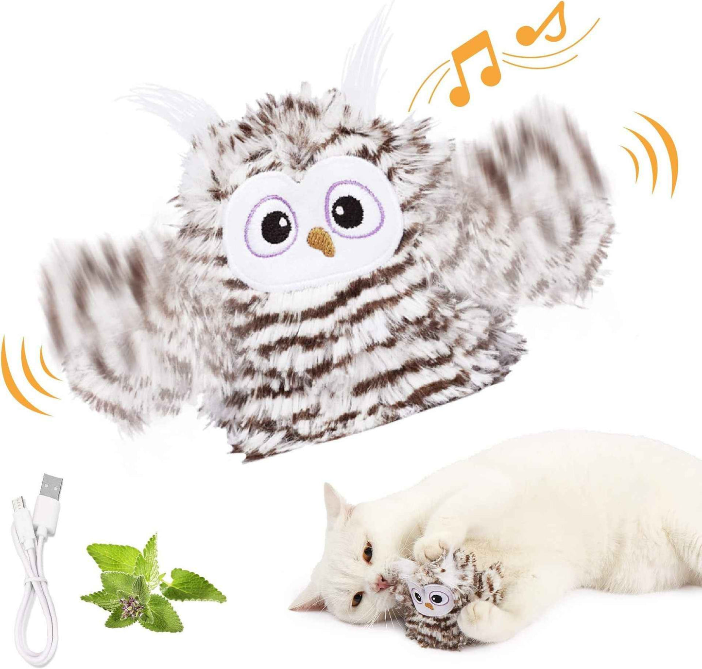 Belinana Automatic Chirp Flapping Bird Cat Toy - Interactive