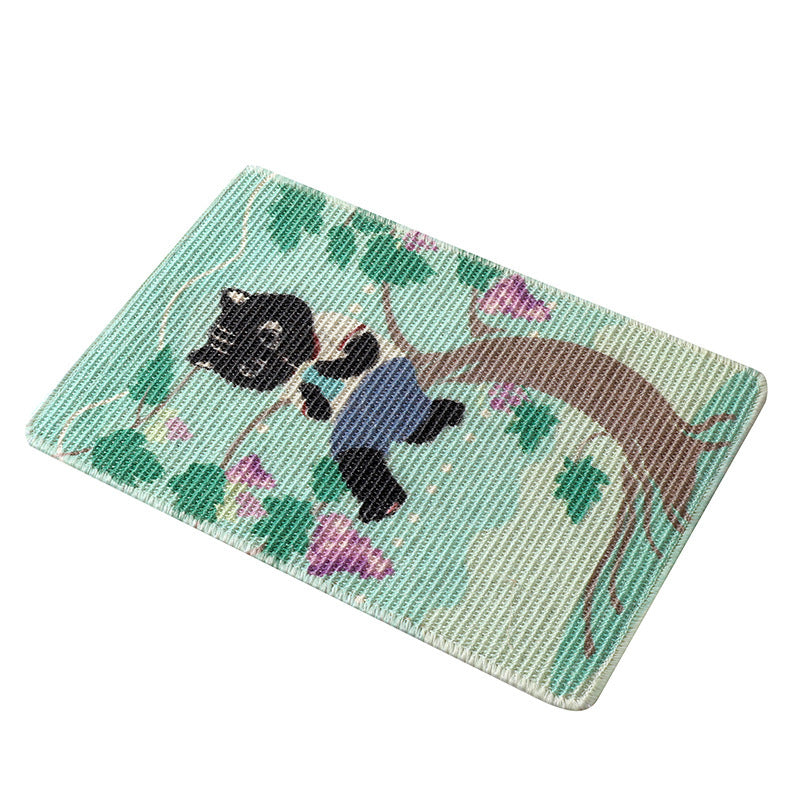 Belinana printed sisal cat scratching pad featuring playful cats on a tree design