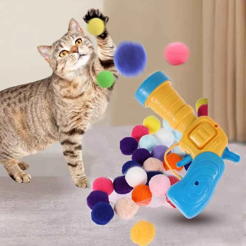 Belinana Plush Pompom Balls for Kittens - Soft Cat Toy