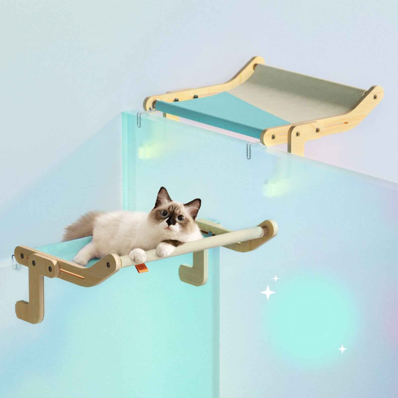 Belinana Cat Window Perch with Cotton Canvas - Cozy & Durable