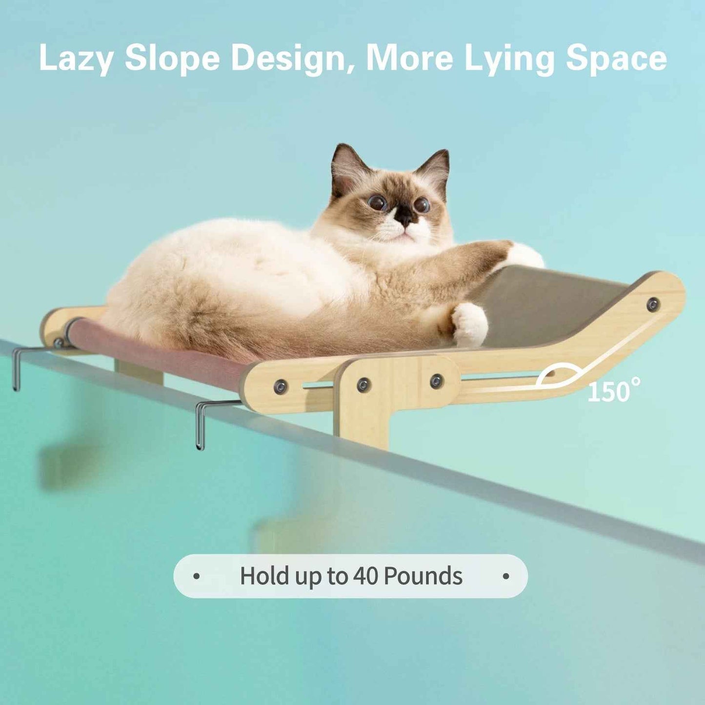 Belinana Cat Window Perch with Cotton Canvas - Cozy & Durable
