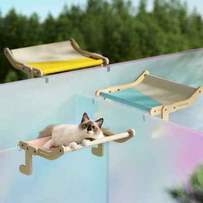 Belinana Cat Window Perch with Cotton Canvas - Cozy & Durable