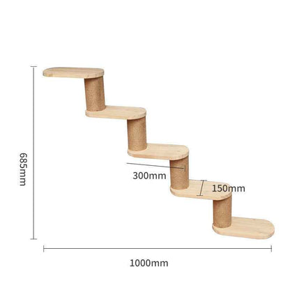 Belinana Wall-Mounted Cat Climbing Frame - Stylish Pet Furniture