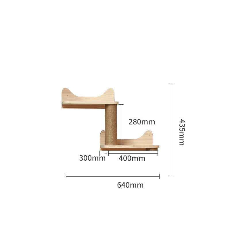 Belinana Wall-Mounted Cat Climbing Frame - Stylish Pet Furniture