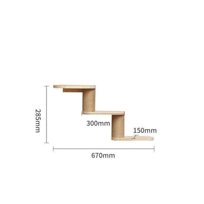 Belinana Wall-Mounted Cat Climbing Frame - Stylish Pet Furniture