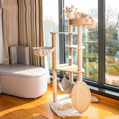 Belinana Multi-Level Cat Tree for Indoor Cats - Cozy & Stylish