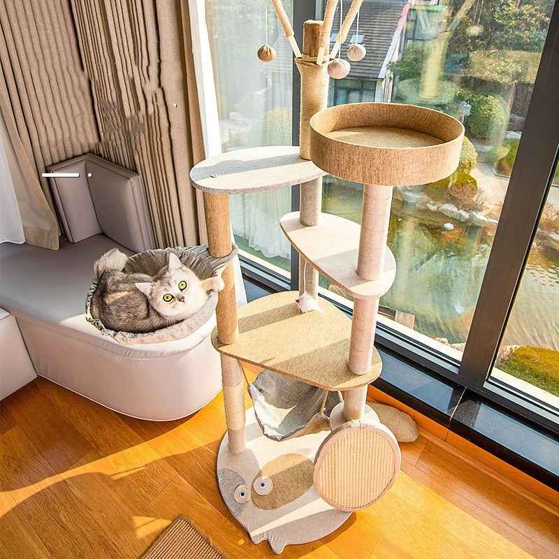Belinana Multi-Level Cat Tree for Indoor Cats - Cozy & Stylish