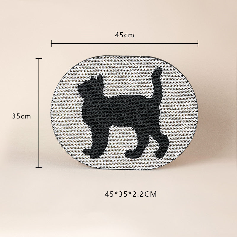 Belinana holiday cat scratching board with a black cat silhouette, measuring 45x35cm