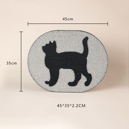 Belinana holiday cat scratching board with a black cat silhouette, measuring 45x35cm