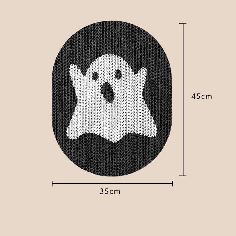 Belinana holiday cat scratching board featuring a ghost design with dimensions of 35cm by 45cm