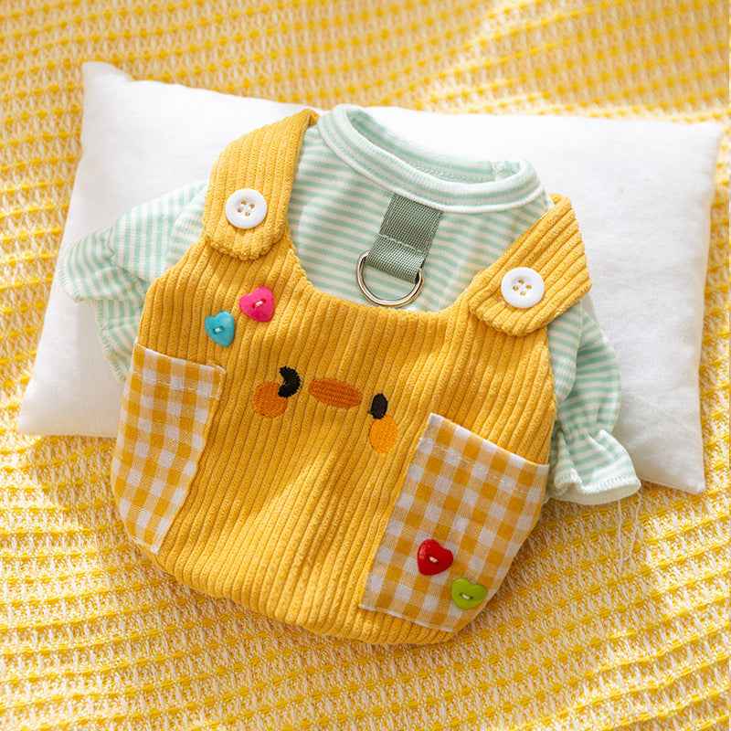 Belinana Cute Pet Overalls for Small Dogs - Warm Pinafore