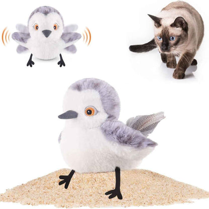 Belinana Automatic Chirp Flapping Bird Cat Toy - Interactive