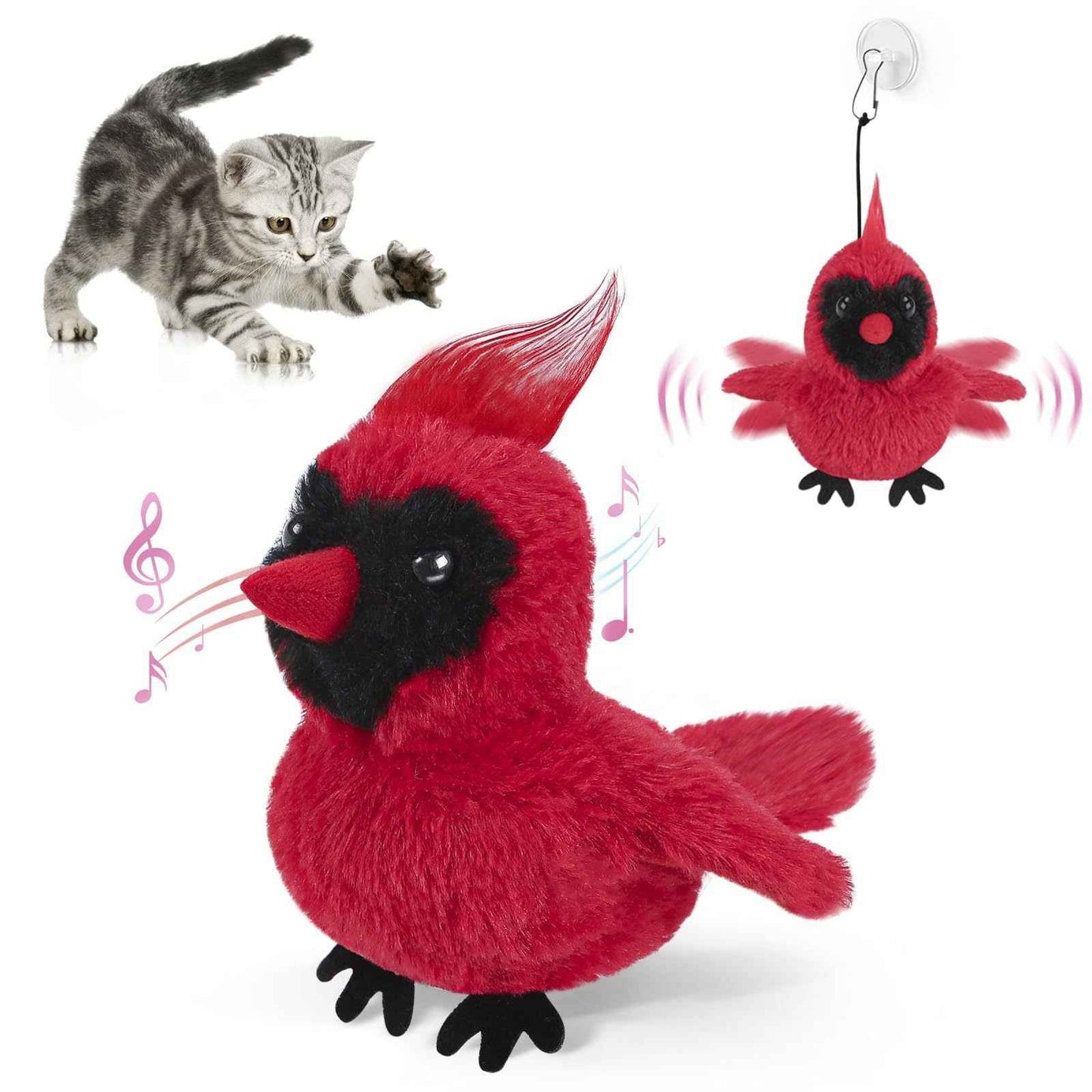 Belinana Automatic Chirp Flapping Bird Cat Toy - Interactive