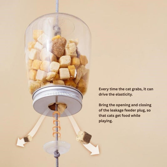 Belinana pet self-feeding toy for cats designed to dispense treats while playing