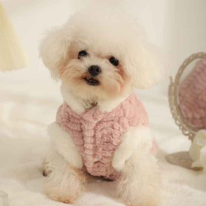 Belinana Pet Warm Plush Vest Soft Cozy Apparel