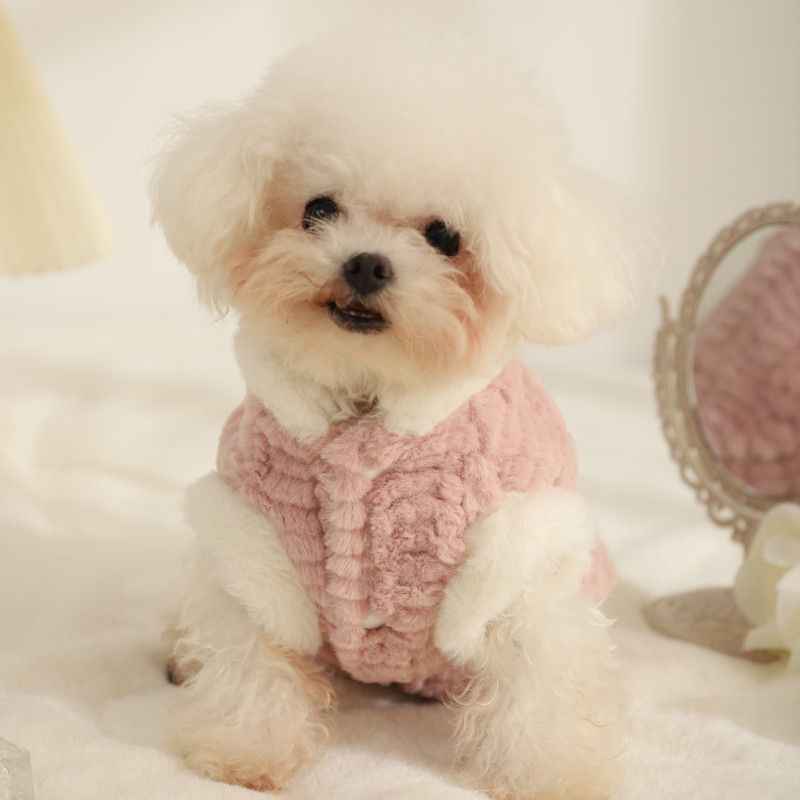 Belinana Pet Warm Plush Vest Soft Cozy Apparel