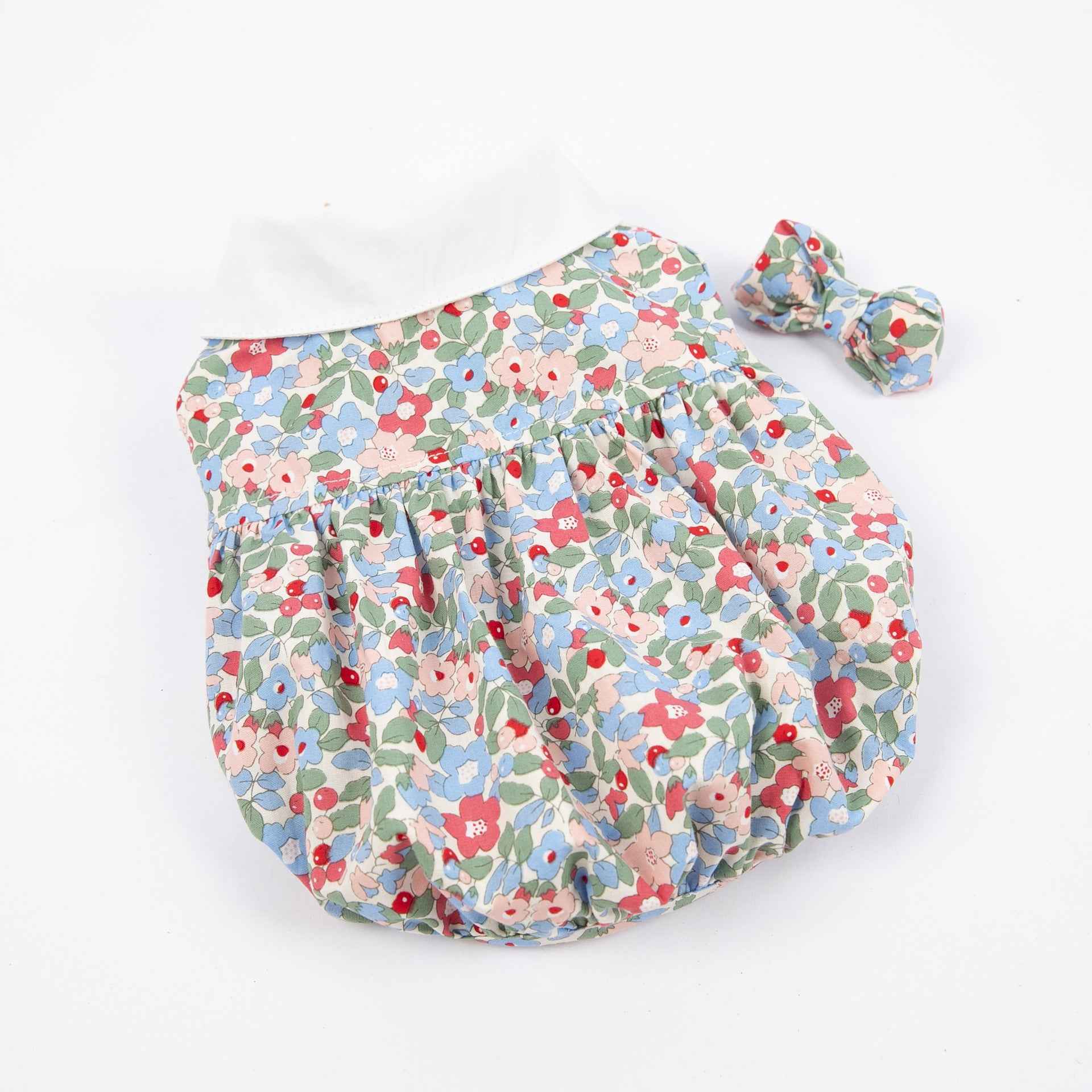 Belinana lightweight floral dog outfit Peter Pan Collar