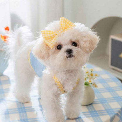 Belinana heart texture Dog Vest with Bow - Soft Cozy