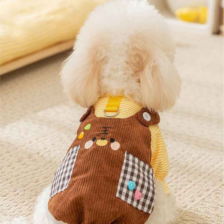 Belinana Cute Pet Overalls for Small Dogs - Warm Pinafore