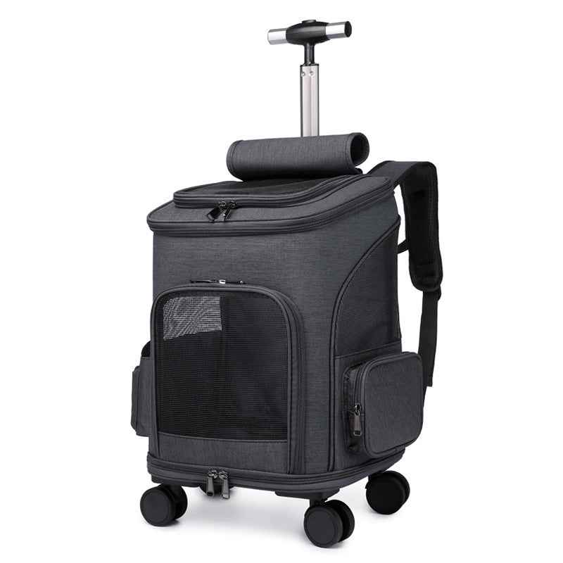 Belinana Portable Pet Backpack with Wheels - Travel Easy