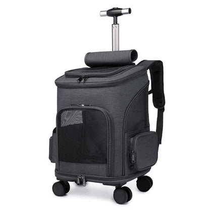 Belinana Portable Pet Backpack with Wheels - Travel Easy