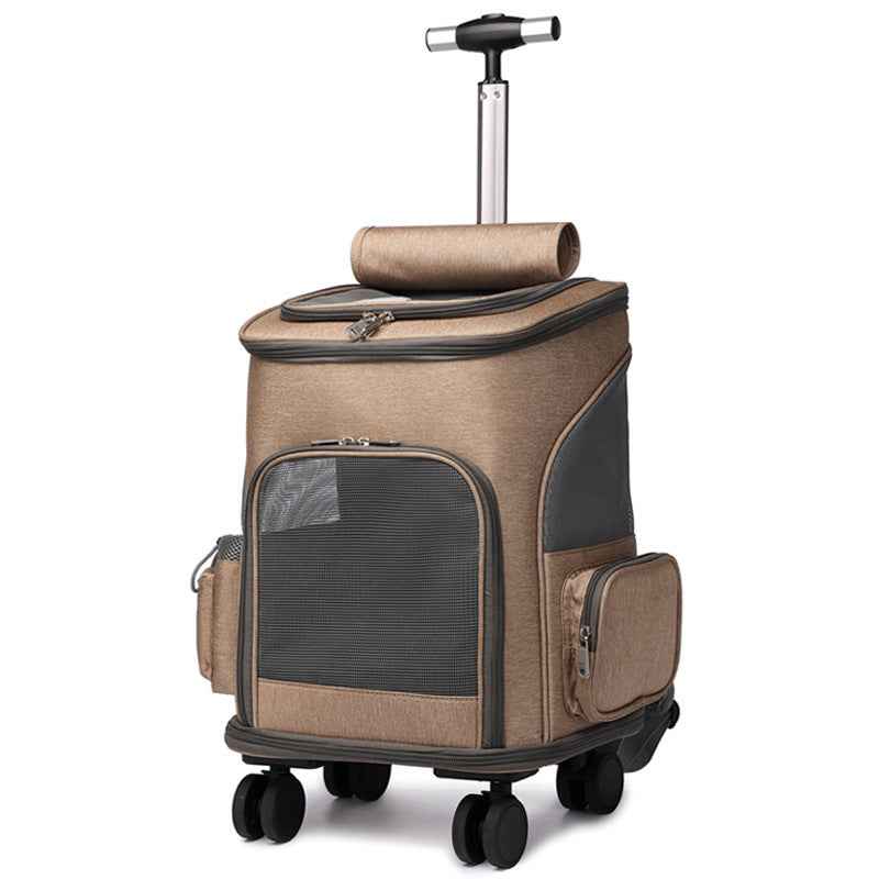 Belinana Portable Pet Backpack with Wheels - Travel Easy