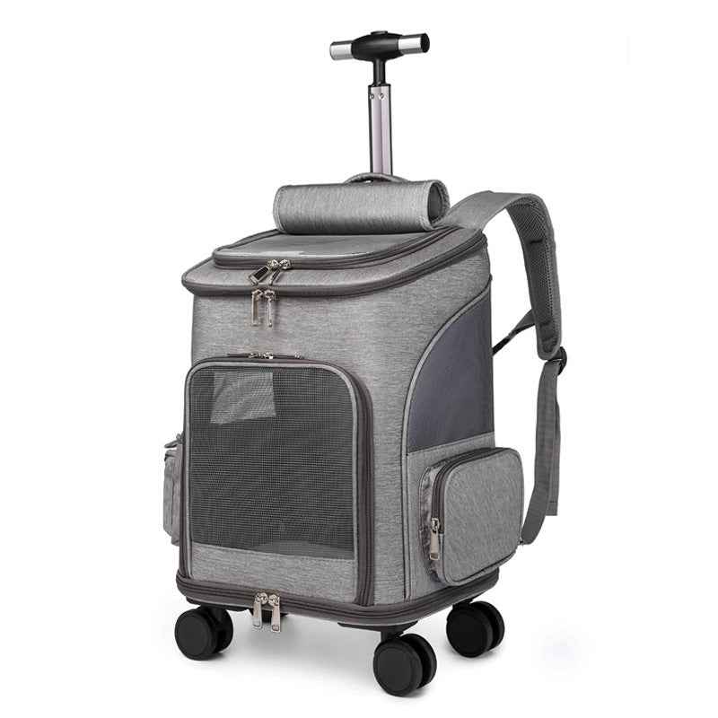 Belinana Portable Pet Backpack with Wheels - Travel Easy