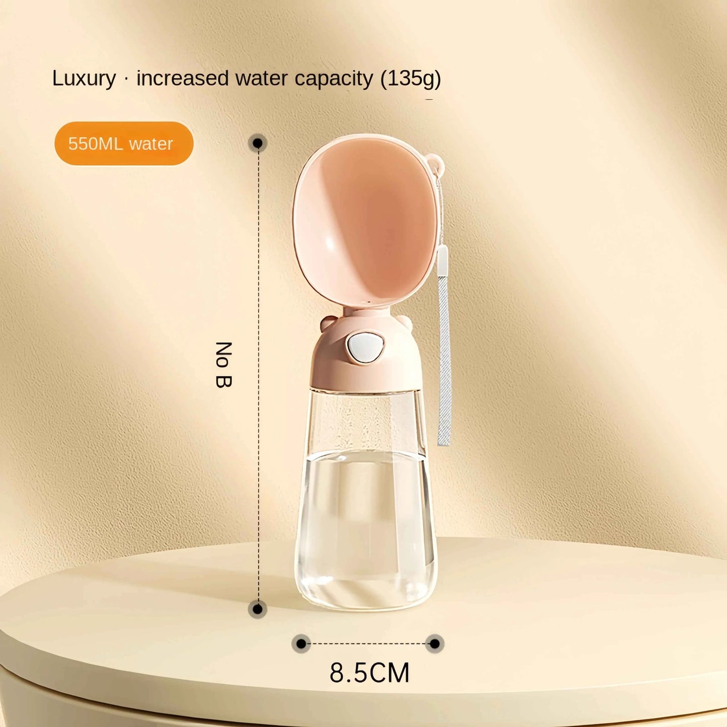 Belinana Portable Pet Feeding Bottle for Walks with Water-Grain Separation