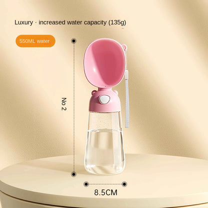 Belinana Portable Pet Feeding Bottle for Walks with Water-Grain Separation