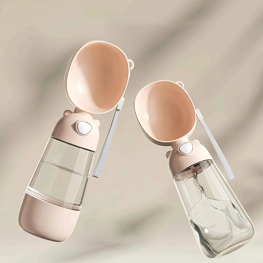 Belinana Portable Pet Feeding Bottle for Walks with Water-Grain Separation