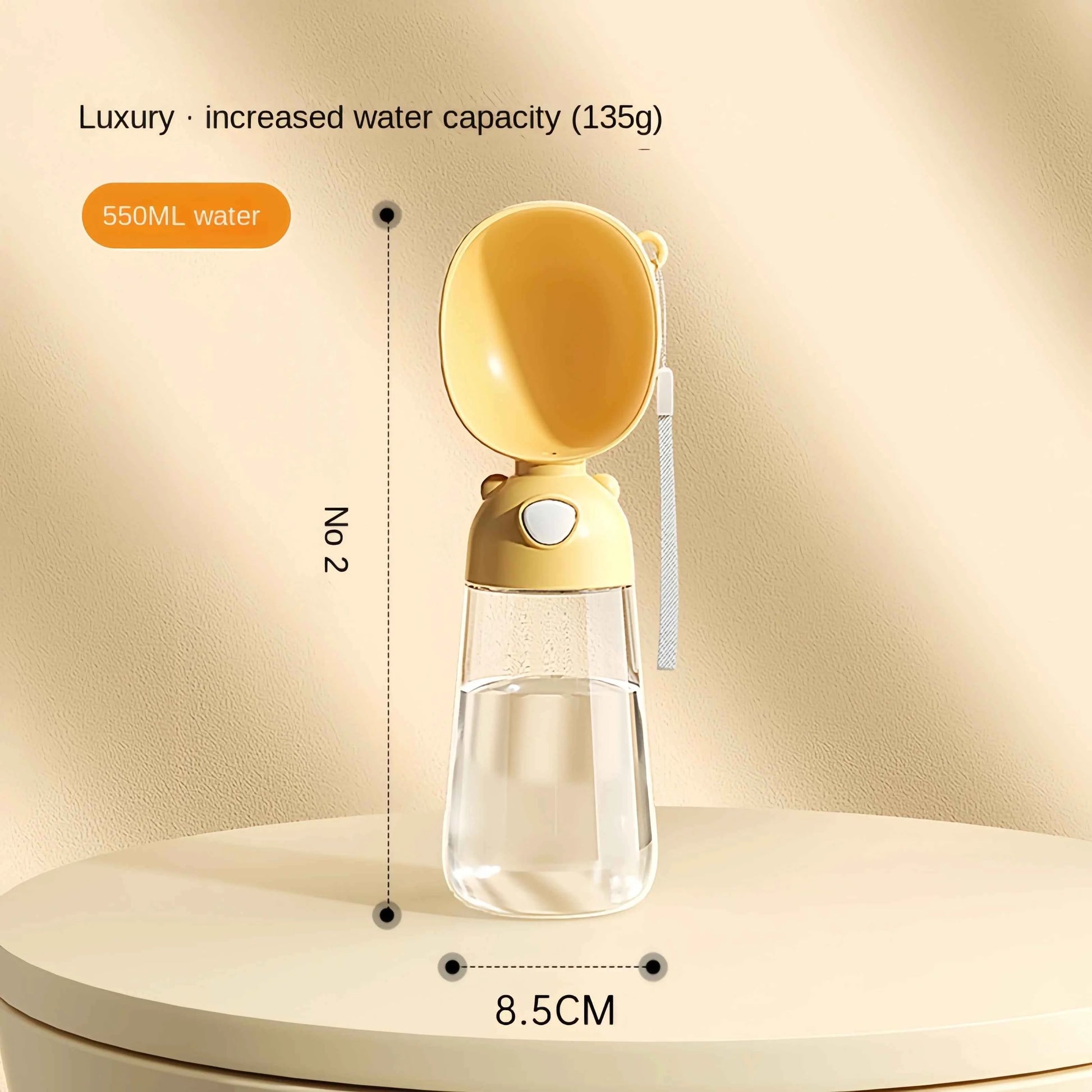Belinana Portable Pet Feeding Bottle for Walks with Water-Grain Separation