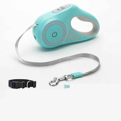 Belinana Retractable Dog Leash with Light for Night Walks
