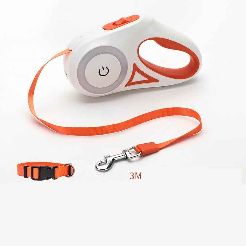 Belinana Retractable Dog Leash with Light for Night Walks