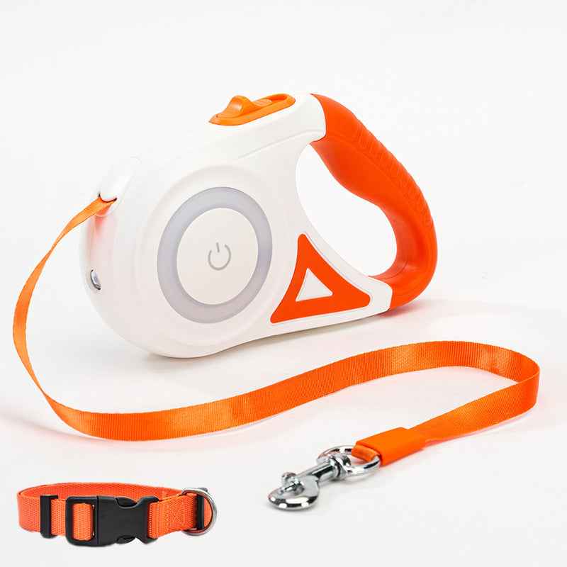 Belinana Retractable Dog Leash with Light for Night Walks