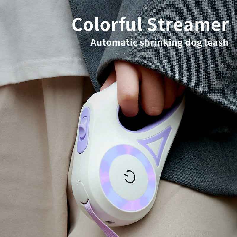 Belinana Retractable Dog Leash with Light for Night Walks