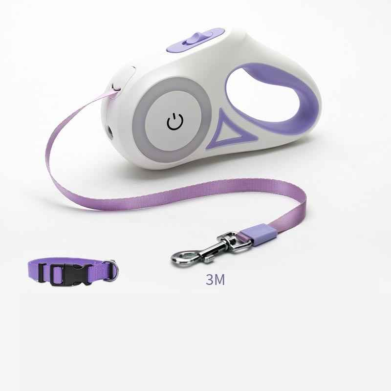 Belinana Retractable Dog Leash with Light for Night Walks