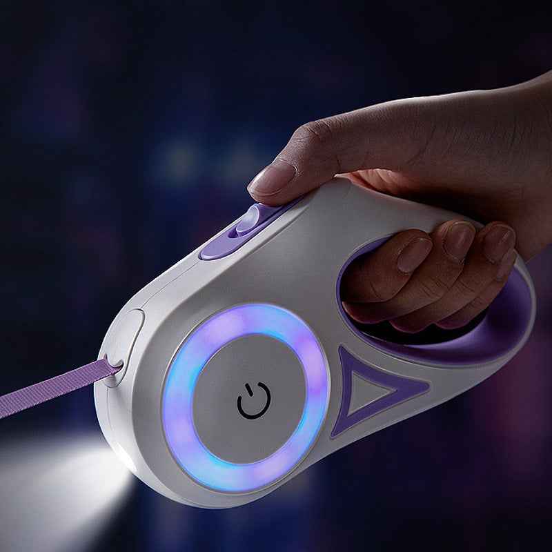 Belinana Retractable Dog Leash with Light for Night Walks